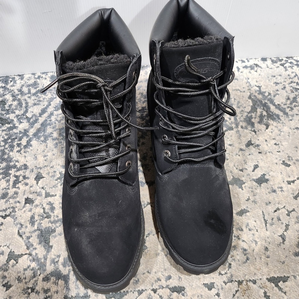 Lugz Convoy Mens 12 Black Faux Fur Lined Winter Work Boots MCNVYFD-001